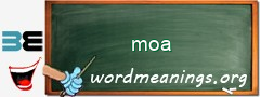 WordMeaning blackboard for moa